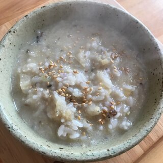 大根おろしとたらこの味噌バター雑炊